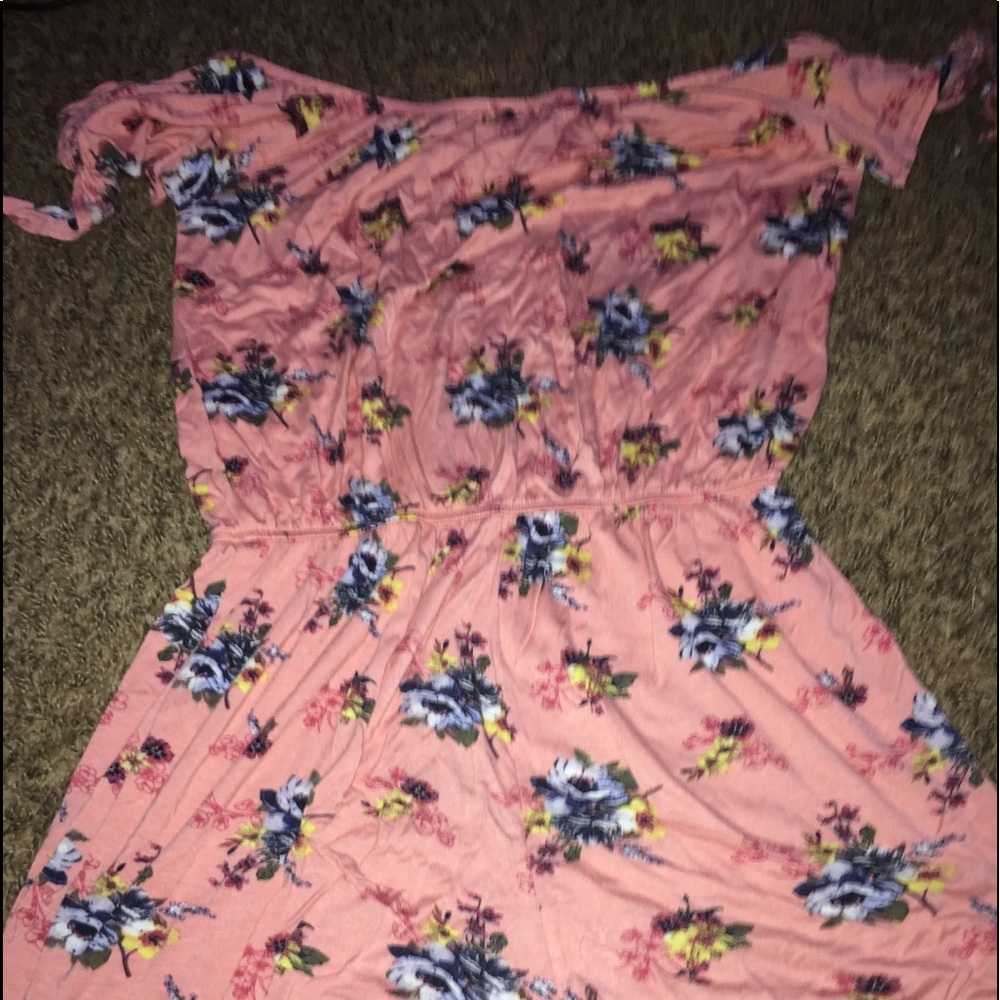 off the shoulder floral romper